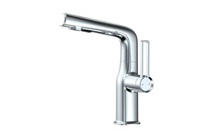 Professional Chrome Brass Basin Faucet Long Neck 