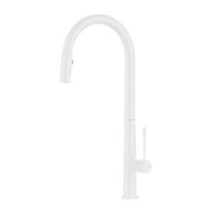 Matte White Material Elegant Kitchen Faucet Office Used