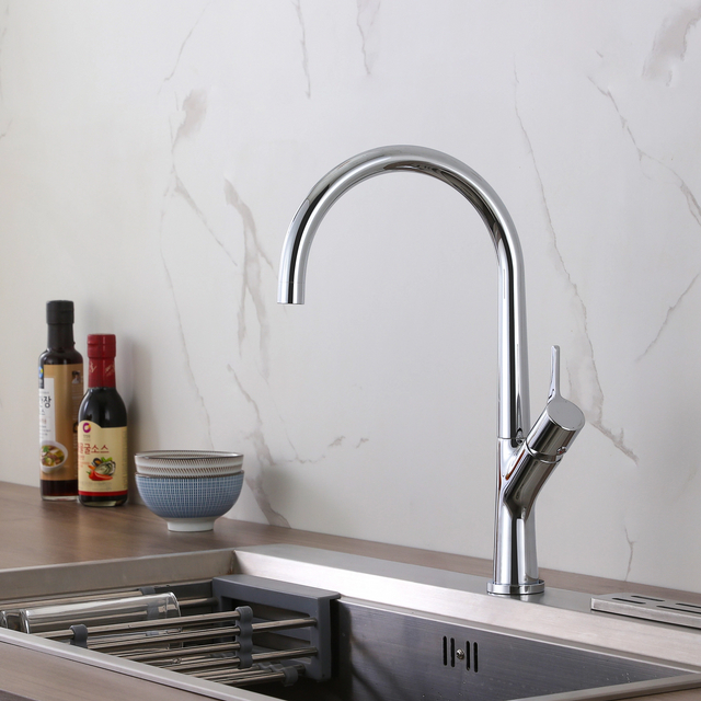 Chất liệu v&ograve;i bếp kiểu phổ biến Chrome | GOWO 6051-C