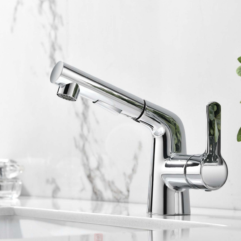 Bathroom Use Washing Water Pull Out Basin Faucet