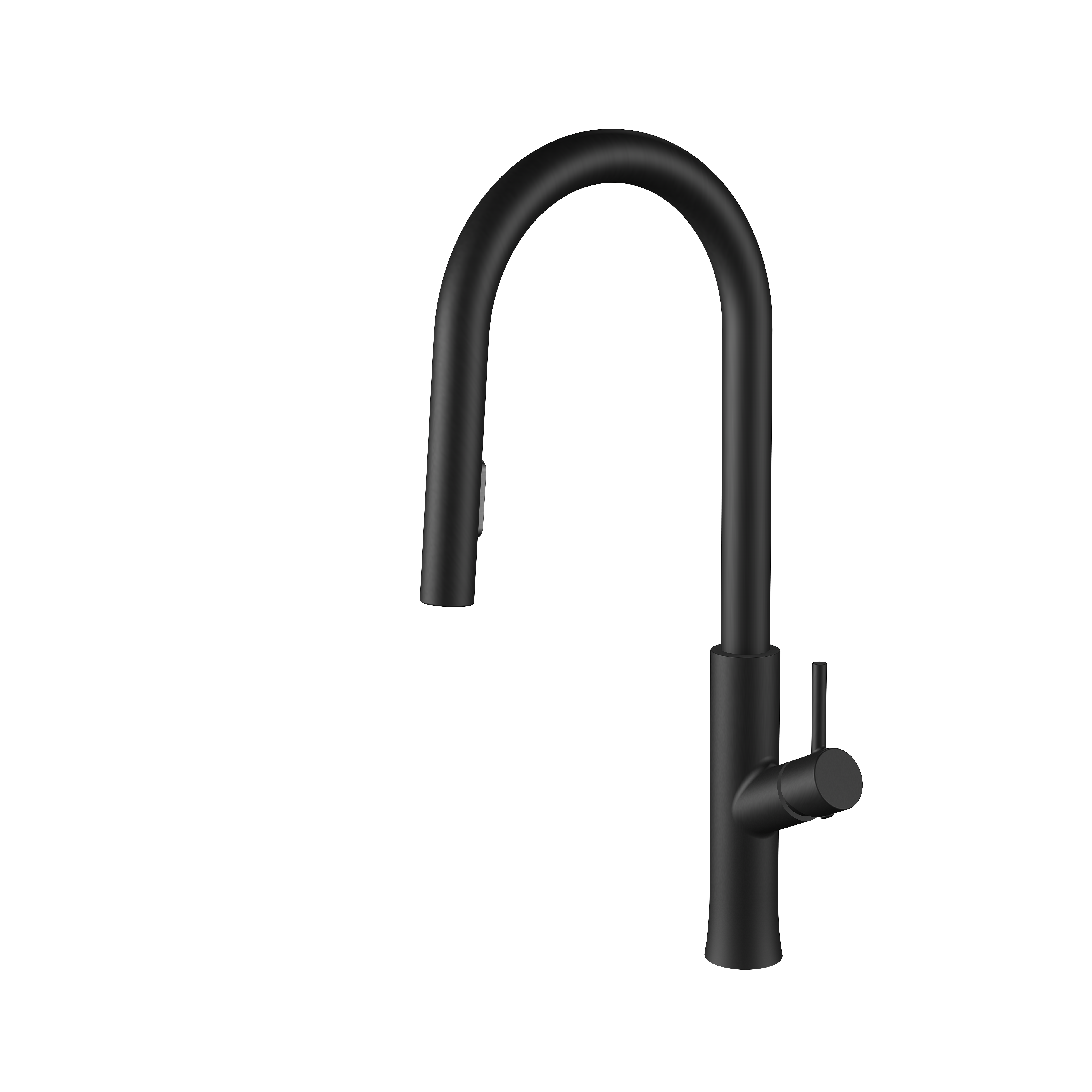Brass Pull Out Kitchen Faucet Matte Black 
