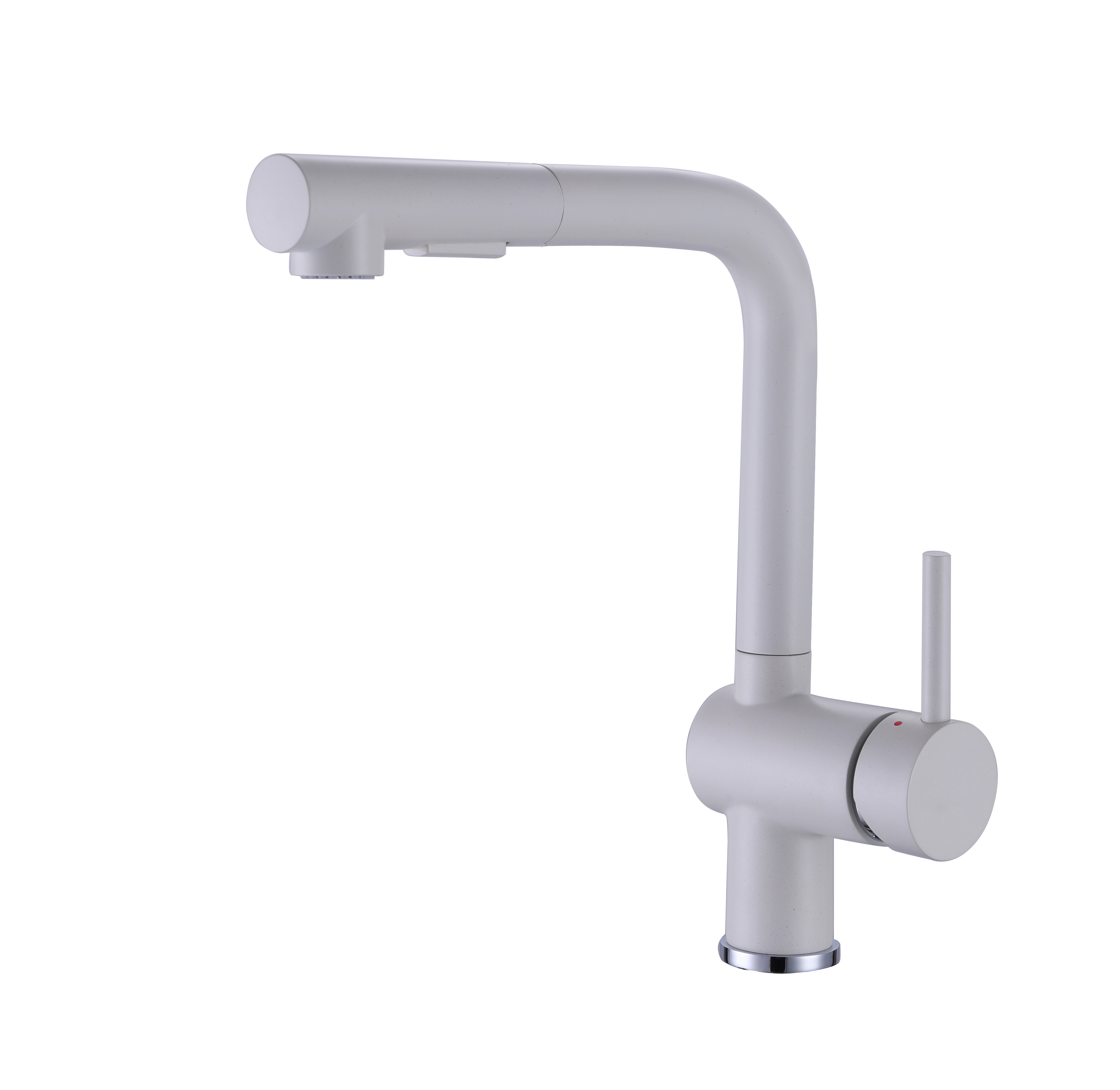 Pull Out Kitchen Faucet Shell White Material