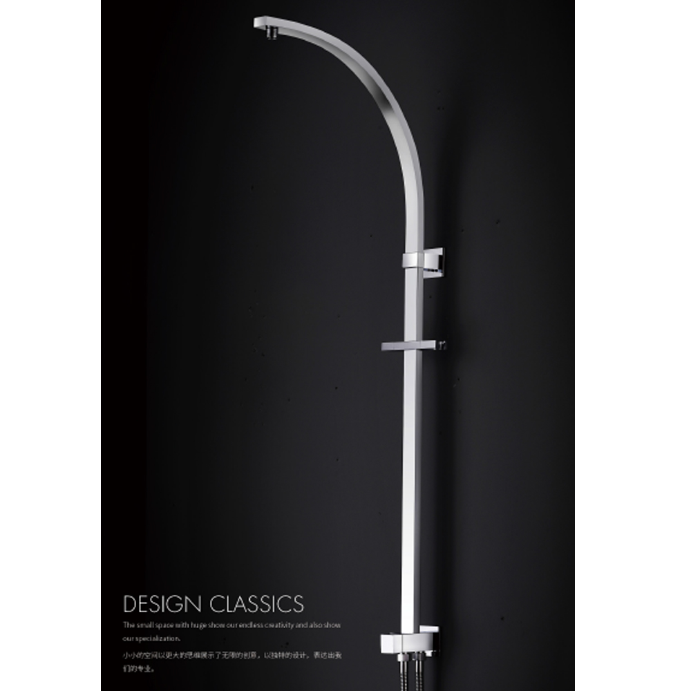 bathroom accessories rain shower arm stainless steel chrome Surface shower column pipe