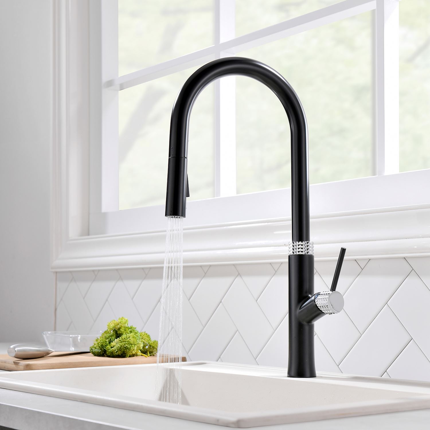 Gowo Water Filter For Faucet Matt Black Kitchen Mixer With High Quality