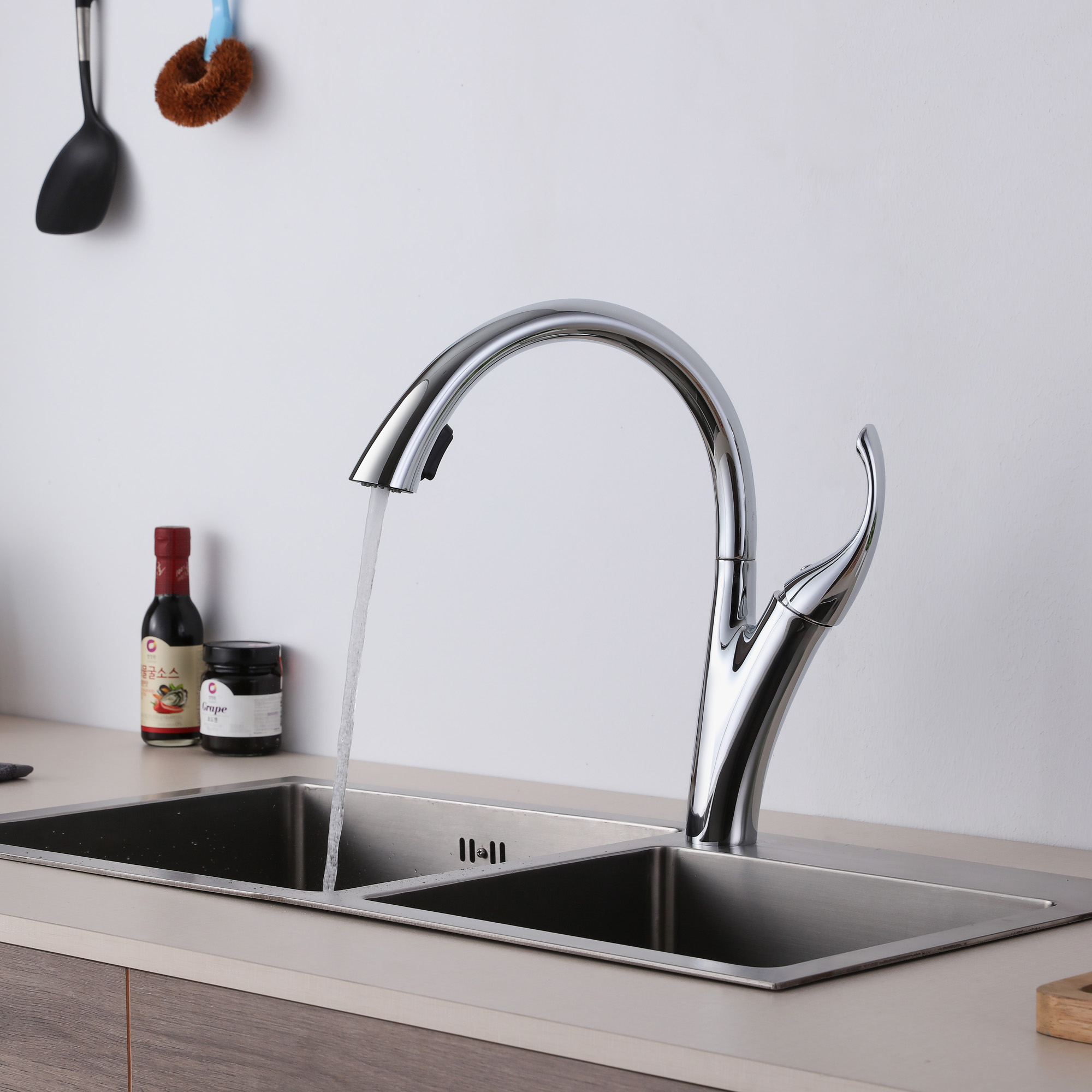 Multifunctional Chrome Surface Tap For Cabinet Faucet Single Kitchen Mixer With High Quality