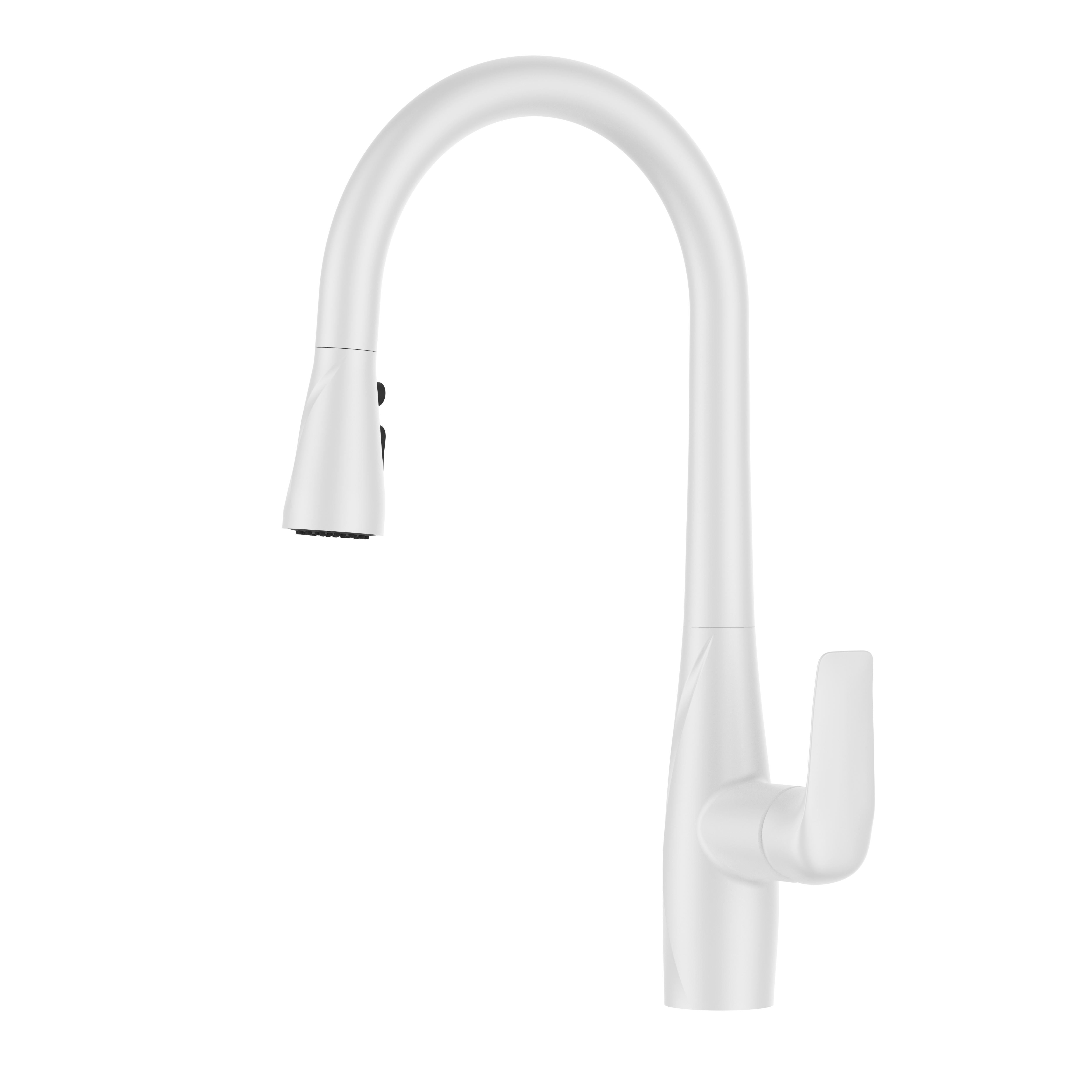 White Kitchen Faucet Pull Out Spray