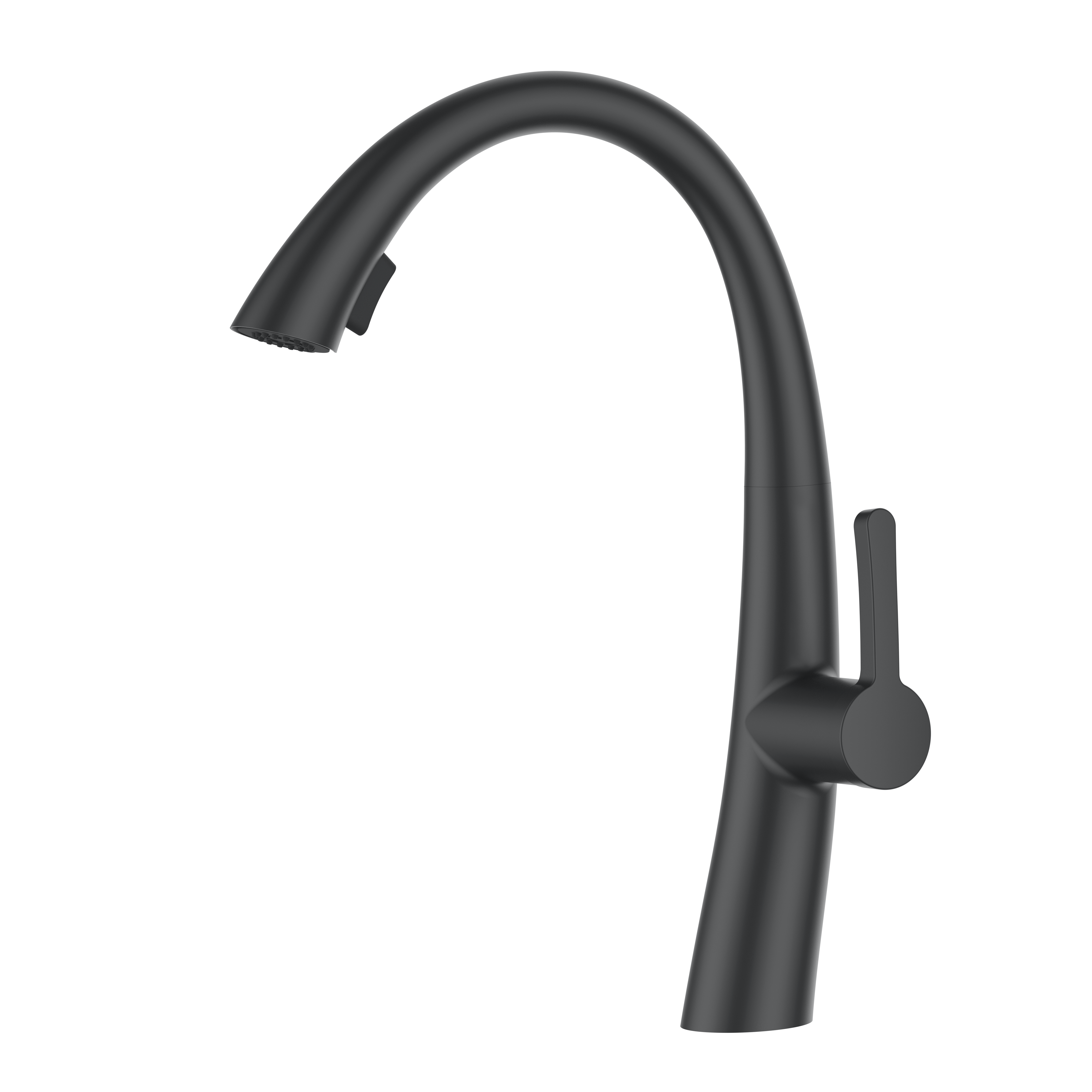 Black Swan Long Neck Kitchen Faucet Modern Style 