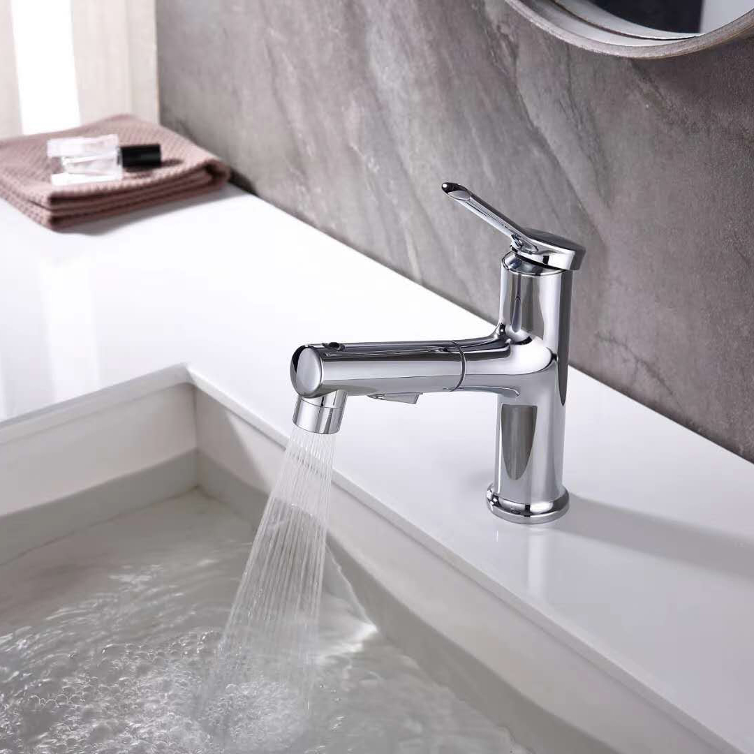 Zinc Alloy 3 Function New Design Pull Out Basin Tap Mixer