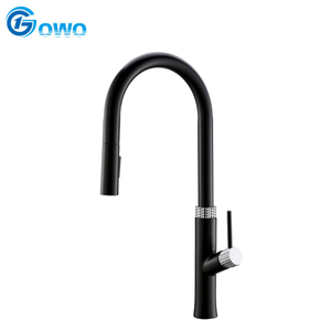 Gowo Black Pull Out Sink Antique Kitchen Faucet With Ce Certificate