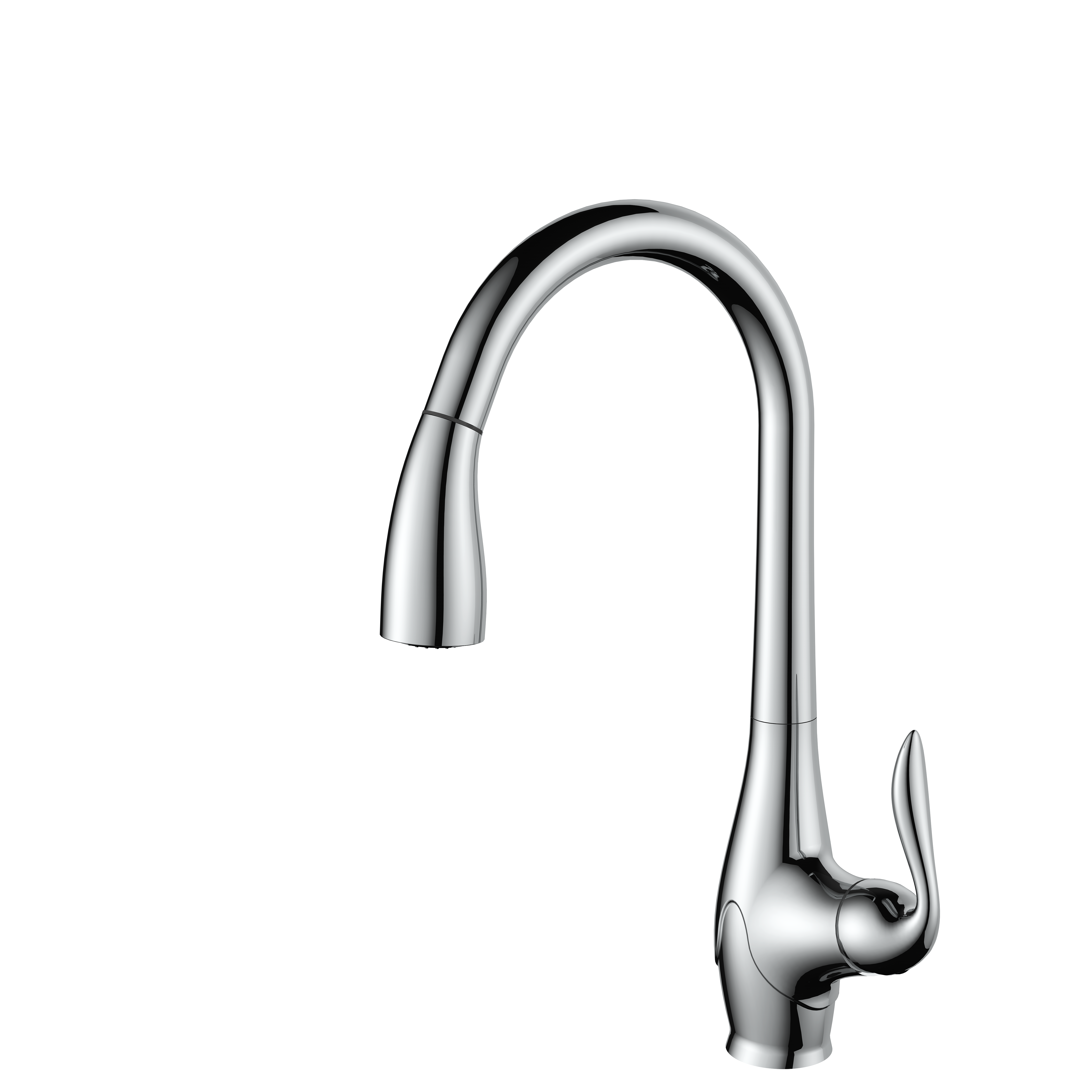 G02 New Design Black Taps Kitchen Faucet Pull Out Gold Long Neck Kitchen Faucet with Pull Down Sprayer