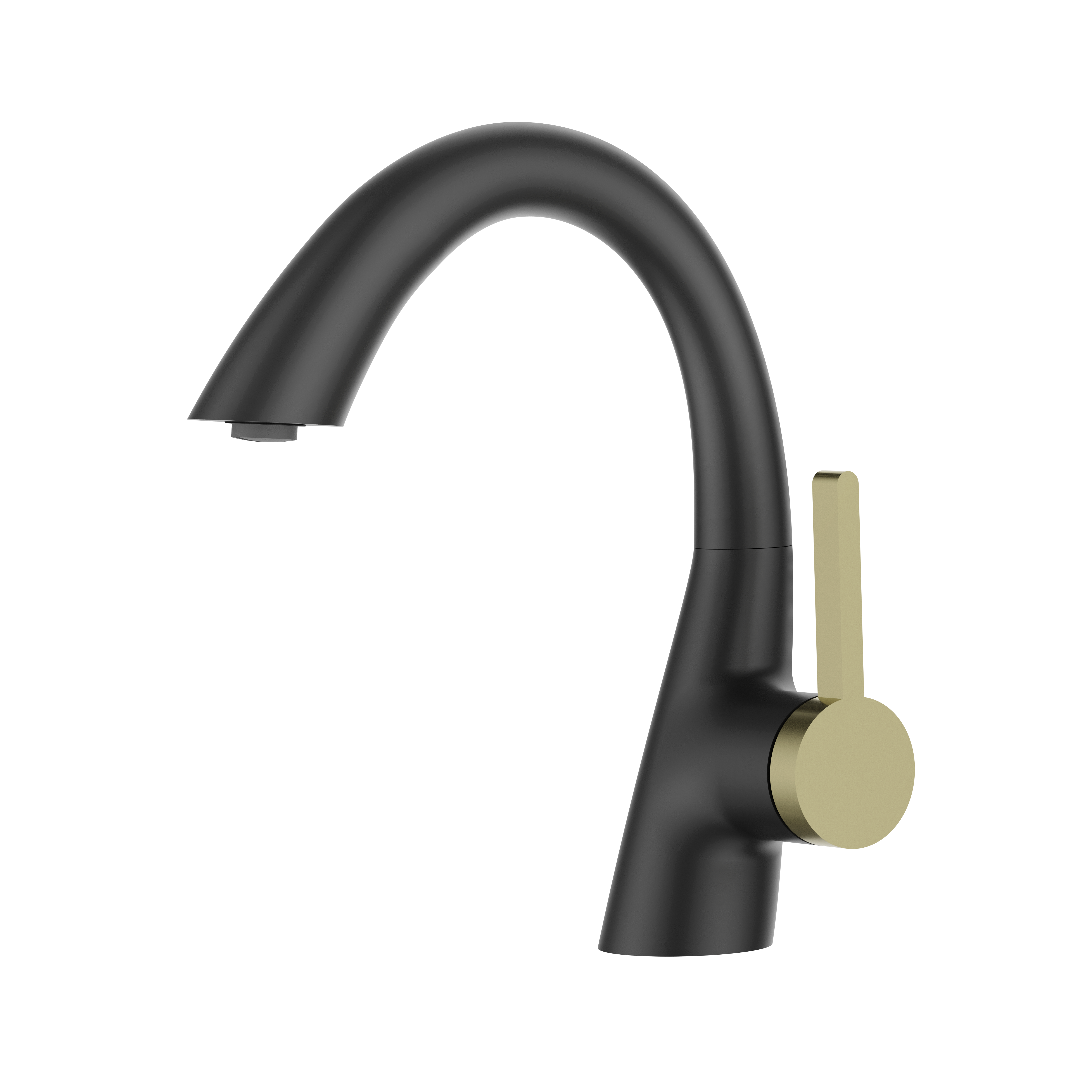 Hot Selling Basin Bathroom Faucet Black Matte Gold 