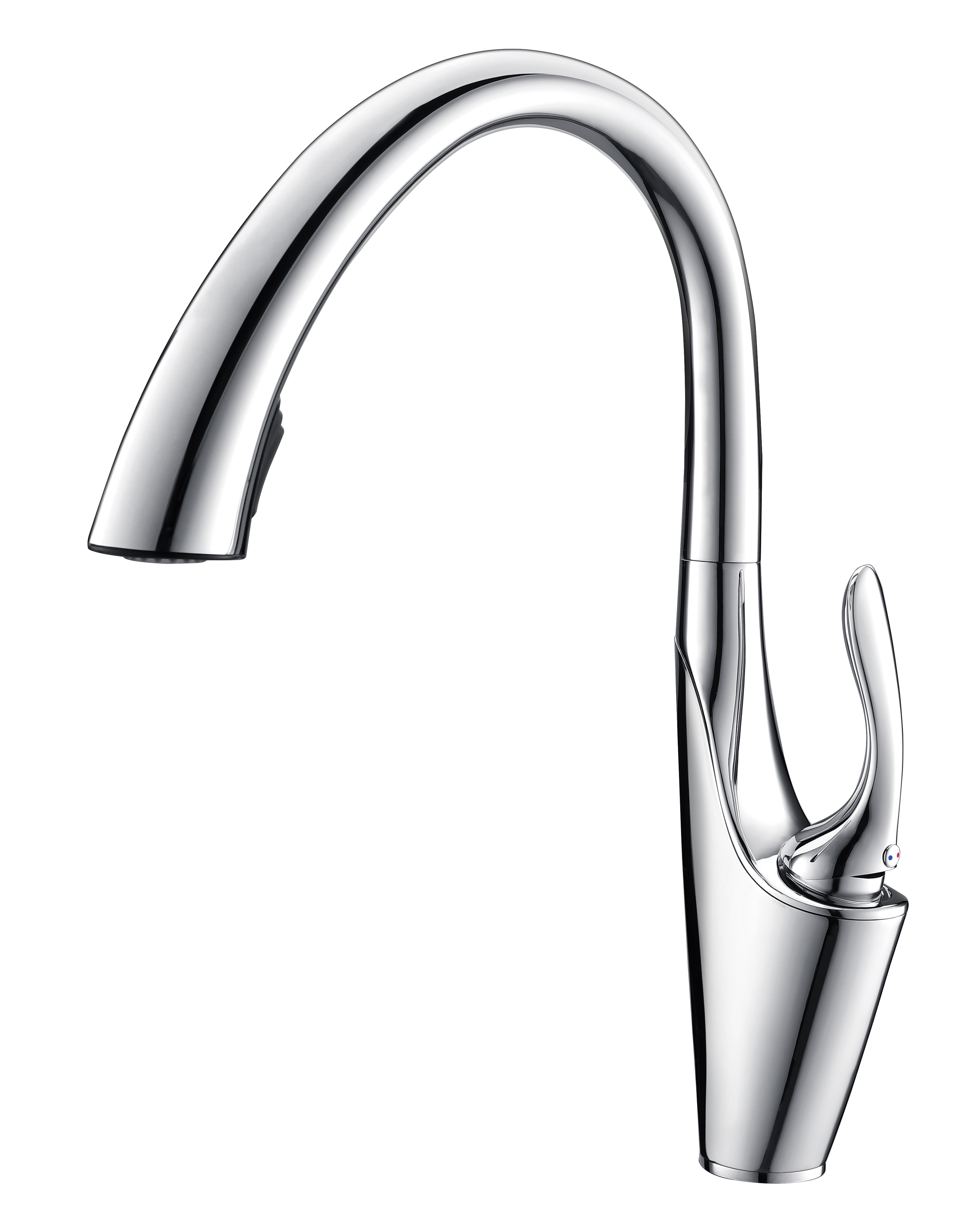 A01 Luxury American Commercial Modern Water Mixer Tap Chrome Zinc Pull Out Kitchen Faucet