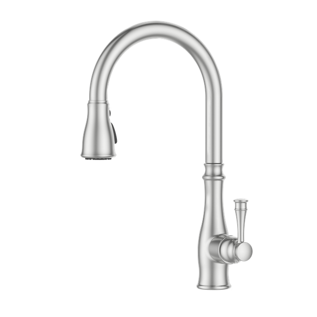 Grifo de cocina de dise&ntilde;o europeo de n&iacute;quel cepillado usado en el hogar